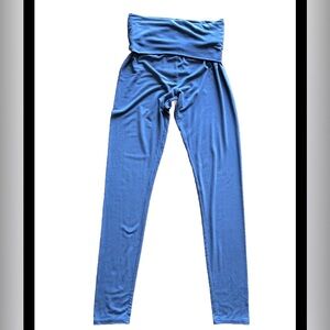 Offline by Aerie Chillside Lounge Pajama Pants Foldover Waist Cozy Blue Sm, XL